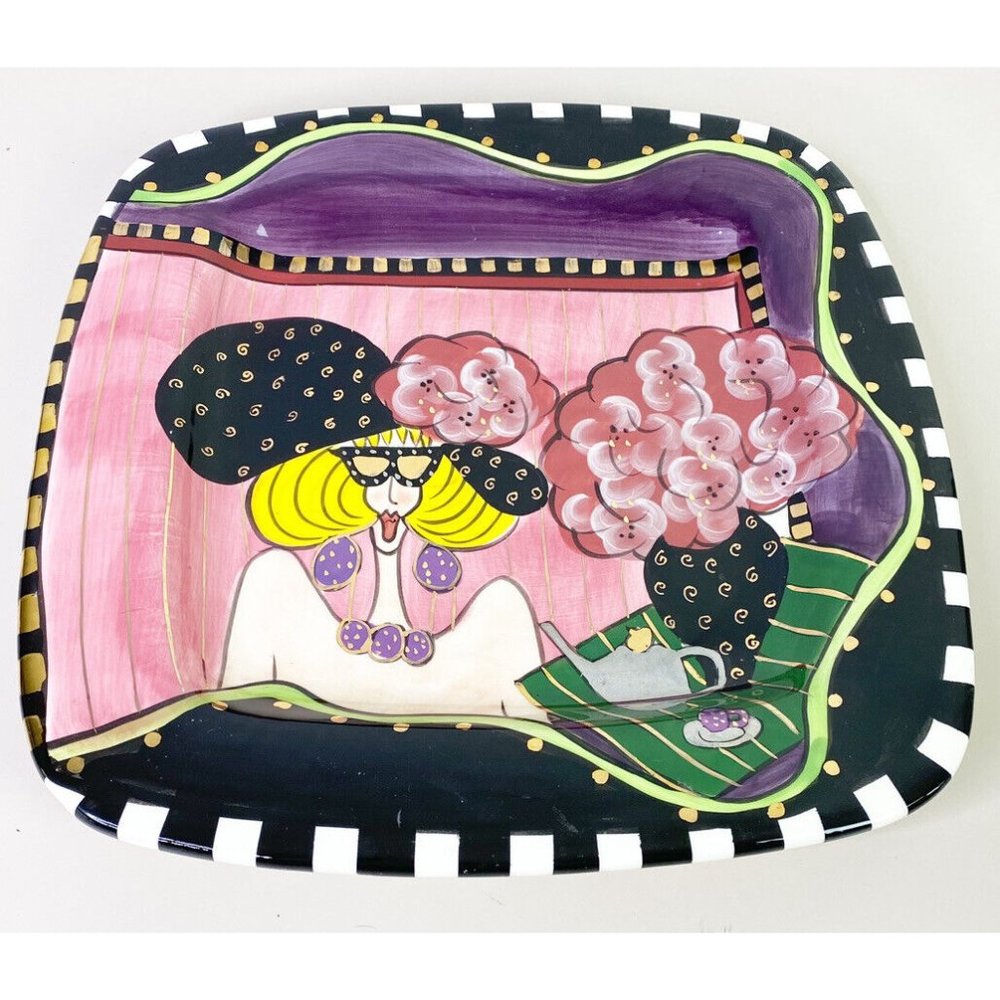 SWAK Aunt Gertie SIGNED Wall Art Plate Character Lynda Corneille 2002 EUC